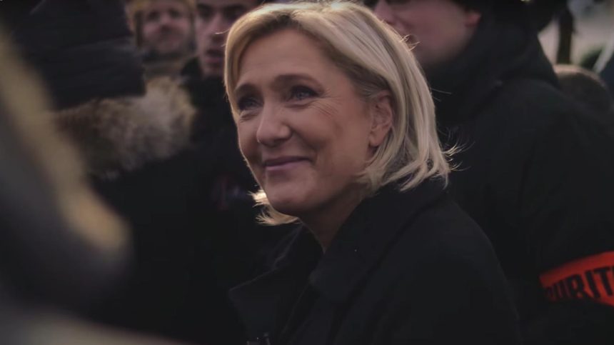 Image tirée du clip de campagne officiel de Marine Le Pen