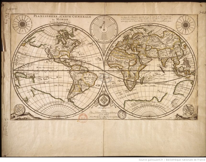 Planisphère ou carte générale du monde @Duval Pierre