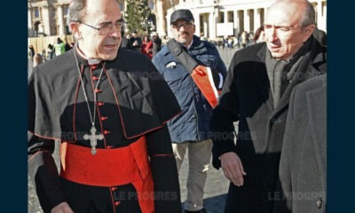 Le cardinal Barbarin et Gérard Collomb. Photo archives Joël Philippon