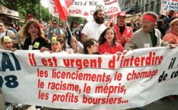 Manifestation de comités de chômeurs à Marseille, le 1er mai 1998. ANNE-CHRISTINE POUJOULAT / AFP