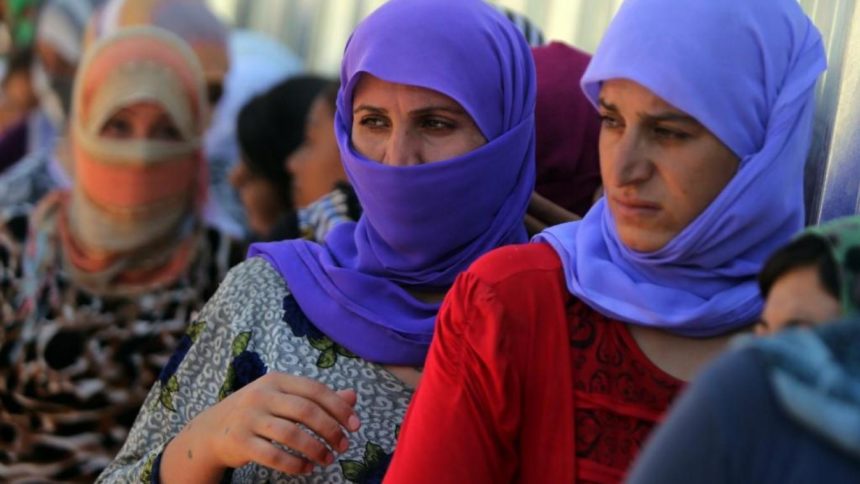 le dernier groupe de femmes yazidies reçues en France